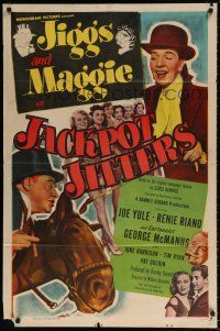 8p507 JIGGS & MAGGIE IN JACKPOT JITTERS 1sh '49 George McManus, Renie Riano, Joe Yule!
