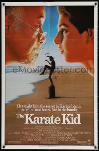 8p524 KARATE KID 1sh '84 Pat Morita, Ralph Macchio, teen martial arts classic!