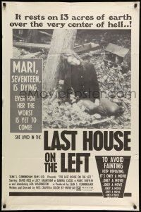 8p562 LAST HOUSE ON THE LEFT 1sh '72 first Wes Craven, it's only a movie, it's only a movie!