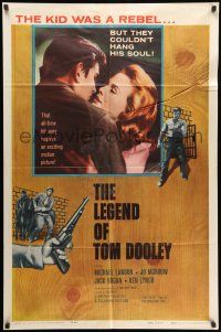 8p574 LEGEND OF TOM DOOLEY 1sh '59 Ted Post directed, young Michael Landon, Jo Morrow!
