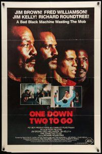 8p708 ONE DOWN, TWO TO GO 1sh '82Fred Williamson, Richard Roundtree, Jim Kelly & Brown!
