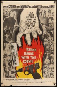 8p810 SHAKE HANDS WITH THE DEVIL 1sh '59 James Cagney, Don Murray, Dana Wynter, sexy Glynis Johns!