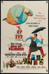 8p845 SON OF FLUBBER 1sh R74 Walt Disney, art of absent-minded professor Fred MacMurray!