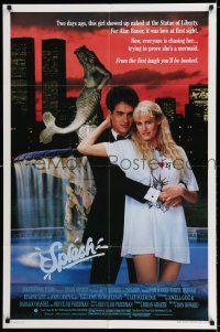 8p855 SPLASH 1sh '84 Tom Hanks loves mermaid Daryl Hannah in New York City under Twin Towers!