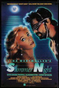 8p884 SUMMER NIGHT 1sh '86 Lina Wertmuller directed, Mariangela Melato!