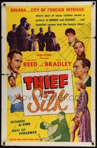 8p912 THIEF IN SILK 1sh '53 city of intrigue where men weave a pattern of murder & violence!