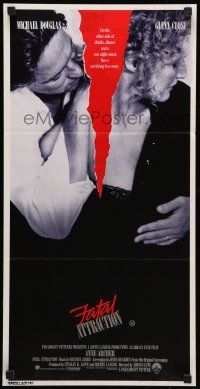 8r744 FATAL ATTRACTION Aust daybill '87 Michael Douglas, Glenn Close, a terrifying love story!
