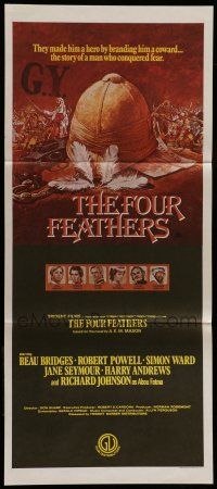 8r756 FOUR FEATHERS Aust daybill '77 Beau Bridges, Robert Powell, art by Bryan Bysouth!