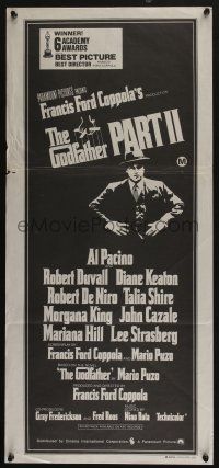8r766 GODFATHER PART II Aust daybill '75 Al Pacino in Francis Ford Coppola classic crime sequel!