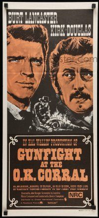 8r777 GUNFIGHT AT THE O.K. CORRAL Aust daybill R70s Burt Lancaster, Kirk Douglas, Sturges directed