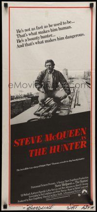 8r798 HUNTER Aust daybill '80 great image of bounty hunter Steve McQueen!