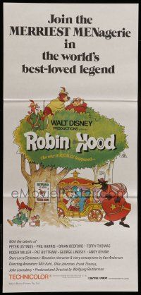 8r898 ROBIN HOOD Aust daybill R83 Walt Disney cartoon, the way it REALLY happened!