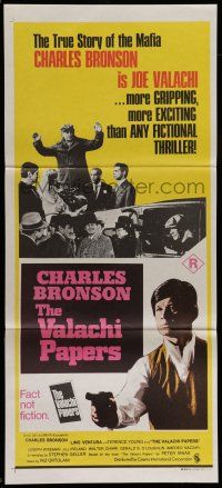 8r983 VALACHI PAPERS Aust daybill '72 directed by Terence Young, Charles Bronson in the mob!
