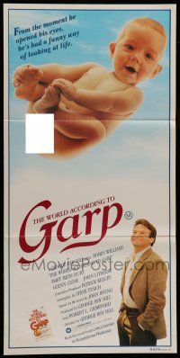 8r992 WORLD ACCORDING TO GARP Aust daybill '82 Robin Williams has a funny way of looking at life!