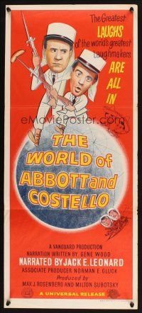 8r993 WORLD OF ABBOTT & COSTELLO Aust daybill '65 Bud & Lou are the greatest laughmakers!