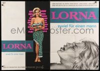 8r504 LORNA German 33x47 '65 super sexy Lorna Maitland in Russ Meyer sex classic, Rolf Goetze art!