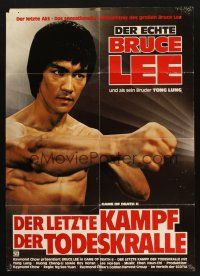 8r565 GAME OF DEATH II German '81 Si wang ta, great action image of Bruce Lee!