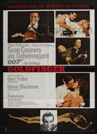 8r568 GOLDFINGER German R80s Sean Connery as Bond & Honor Blackman, gold Shirley Eaton, Mascii!
