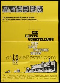 8r580 LAST PICTURE SHOW German '71 Peter Bogdanovich, Jeff Bridges & Cybill Shepherd!