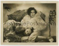 8r056 S.O.S. EISBERG German LC #10 '33 Leni Riefenstahl in fur coat comforts sleeping man!