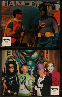8r289 BATMAN 6 French LCs '66 Adam West, Burt Ward, Lee Meriwether, Romero, Meredith, Gorshin!