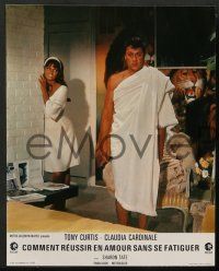 8r305 DON'T MAKE WAVES 6 style B French LCs '67 Tony Curtis in a toga & Claudia Cardinale!