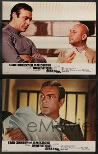 8r217 YOU ONLY LIVE TWICE 9 French LCs R70s Sean Connery as James Bond, Donald Pleasence as Blofeld