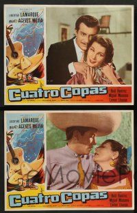 8r082 CUATRO COPAS 8 Mexican LCs '58 Libertad Lamarque, Miguel Aceves Mejia, romantic musical!