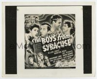 8s163 BOYS FROM SYRACUSE 8x10 still '40 Allan Jones, Irene Hervey, image of the six-sheet poster!
