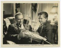 8s182 CAPTAINS COURAGEOUS 8x10 still '37 Lionel Barrymore & Mickey Rooney admire model ship!