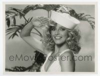 8s194 CHERYL LADD TV 7x9 still '80 c/u saluting & smiling in sexy low-cut dress & sailor cap!