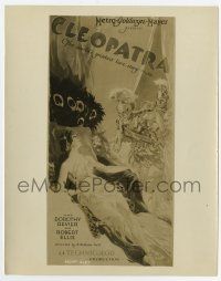 8s196 CLEOPATRA 8x10.25 still '28 art of beautiful Dorothy Revier in tent with guards for 3sheet!