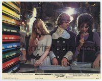 8s010 CLOCKWORK ORANGE color 8x10 still #2 '72 Malcolm McDowell with pretty girls at record store!