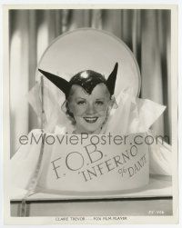 8s214 DANTE'S INFERNO 8.25x10 still '35 Claire Trevor models the Mephistophelian evening tocque!