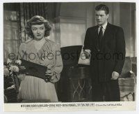 8s372 IN THIS OUR LIFE 7.75x9.25 still '42 smoking Dennis Morgan watches Bette Davis with record!