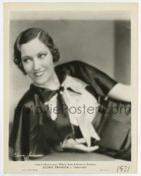8s375 INDISCREET 8x10.25 still '31 great smiling portrait of Gloria Swanson laying on her side!