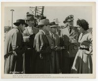 8s382 IT CAME FROM BENEATH THE SEA 8.25x10 still '55 Faith Domergue is questioned by reporters!