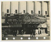 8s385 IT'S A DATE candid 8x10 still '40 great shot of theater front showing signage & posters!