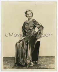 8s407 JEAN ARTHUR deluxe 8x10 still '31 in red velvet pajamas in The Virtuous Husband by Freulich!