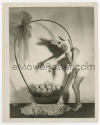 8s409 JEANETTE LOFF 8x10.25 still '30 in sexy Easter Bunny outfit by giant basket with eggs!