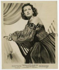 8s412 JOAN BENNETT 8.25x10 still '47 in great dress with bare shoulders from The Macomber Affair!