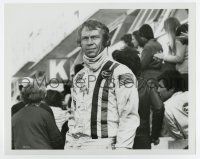 8s478 LE MANS 8x10.25 still '71 waist-high c/u of race car driver Steve McQueen in uniform!