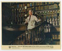 8s030 MY FAIR LADY color deluxe 8.25x10 still '64 great image of Rex Harrison on stairs in library!