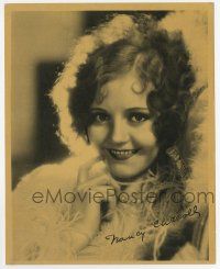 8s611 NANCY CARROLL deluxe 8x10 still '30s smiling c/u in feathered outfit w/facsimile autograph!