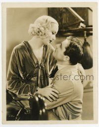 8s633 NO MORE ORCHIDS 8x10.25 still '32 sexy Carole Lombard in velvet sitting on Lyle Talbot's lap