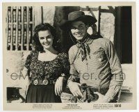 8s652 OUTLAW 8.25x10 still R50 great smiling portrait of sexy Jane Russell & Jack Buetel!