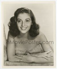 8s666 PIER ANGELI deluxe 8.25x10 still '53 the beautiful young actress smiling in strapless dress!