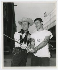 8s747 SAILOR BEWARE candid 8.25x10 still '52 Roy Rogers teaches Jerry Lewis how to golf on the set!