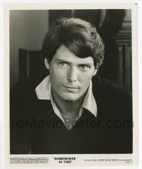 8s803 SOMEWHERE IN TIME 8x10 still '80 great head & shoulders portrait of Christopher Reeve!