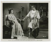 8s819 SPARTACUS 8.25x10 still '60 Olivier can't impress slave girl Jean Simmons, Stanley Kubrick